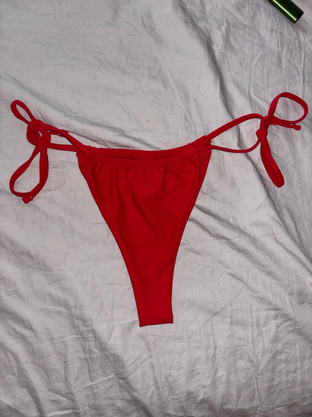 refuge Red Tie-Side Bikini Bottom